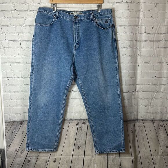 Harley Davidson Mens Straight Leg Jeans size 42x30 100% Cotton